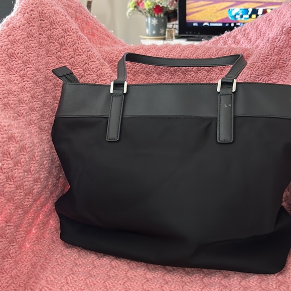 Michael Kors basic black classic bag cloth with vinyl trim, shoulder bag - Picture 6 of 10